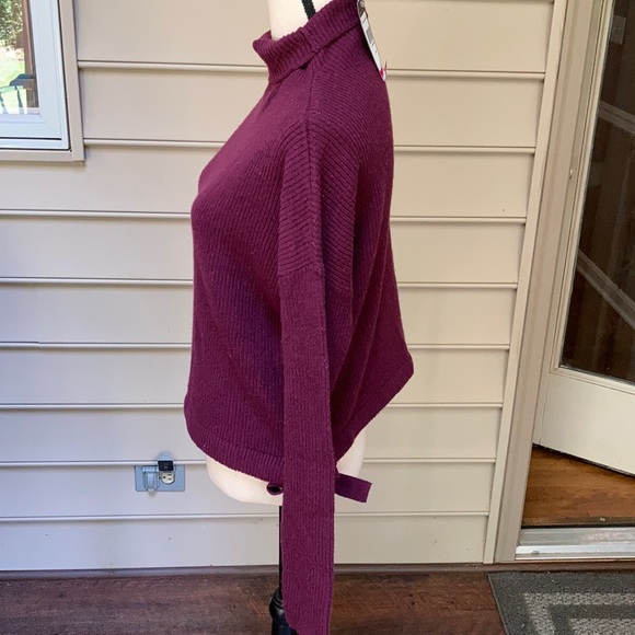 NWT BCBGMaxazria Bow-side Turtleneck Sweater - Picture 5 of 7